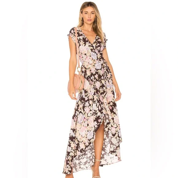 Auguste The Label Dresses | Auguste The Label New Romance Petal Wrap Maxi Dress Black | Color: Black | Size: 10 | Calhambra's Closet